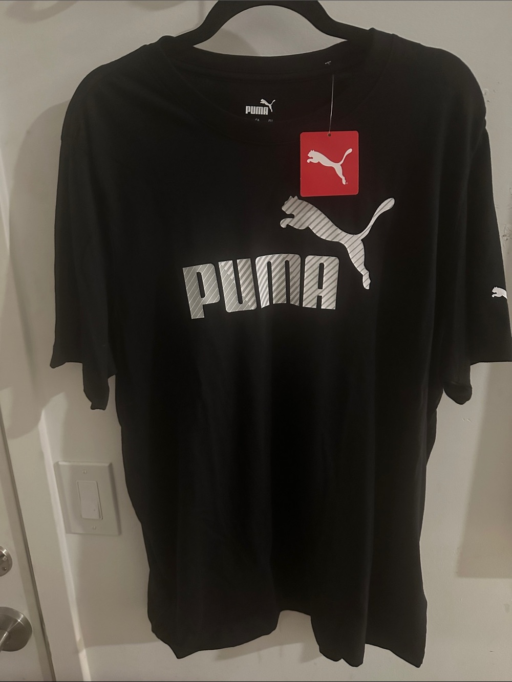 Puma Black Short-Sleeve Logo Tee